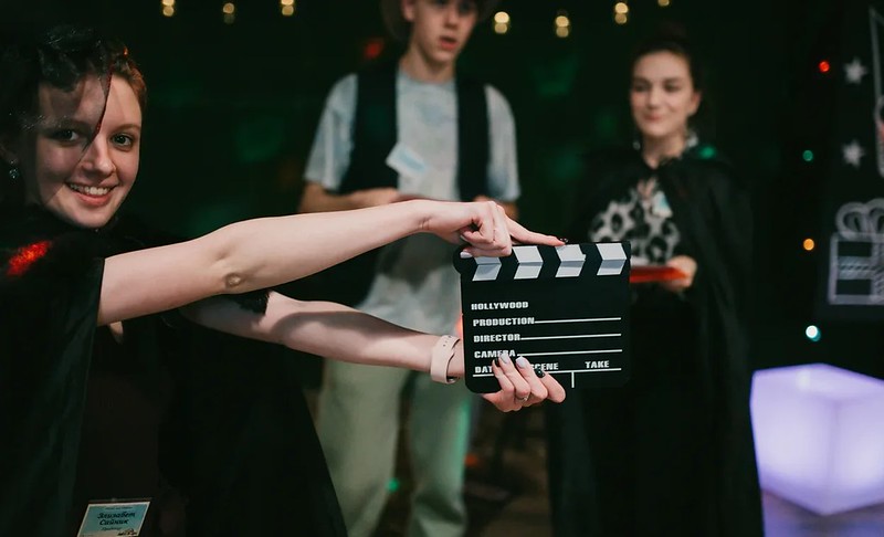 Городские огни и праздничное настроение в Severodvinsk